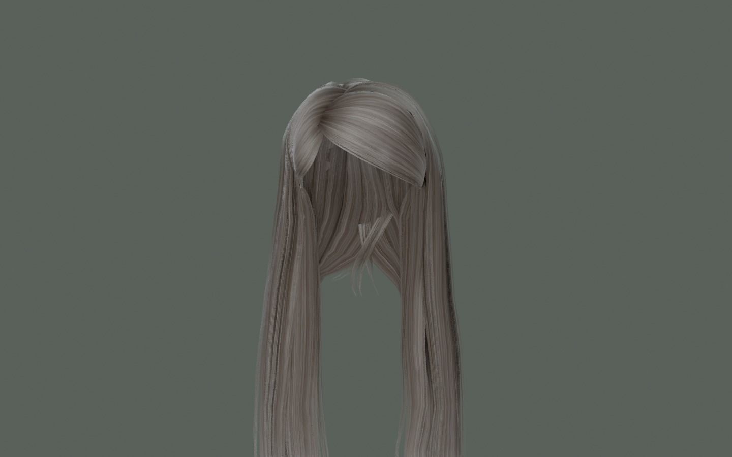 WOMAN HAIR 3 Low-poly 3D model_7