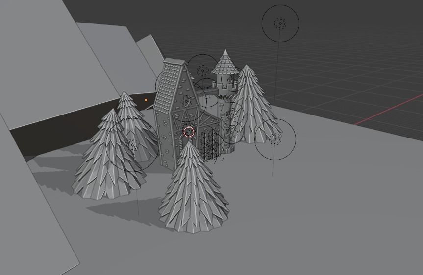 Night castle scene Free 3D model_4