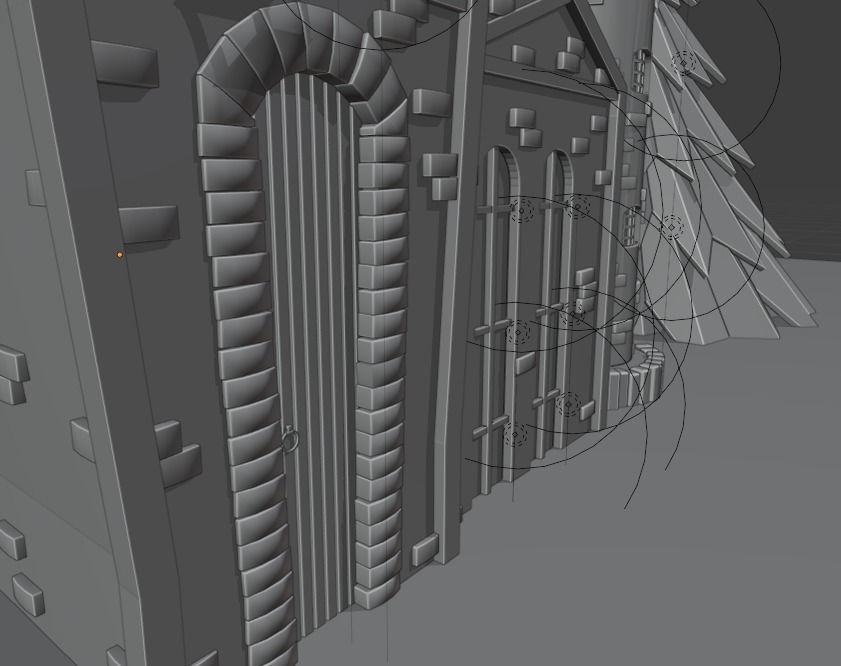 Night castle scene Free 3D model_2