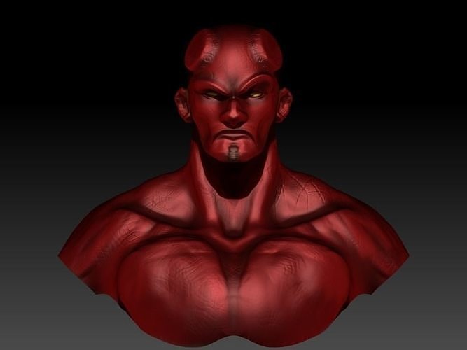 Hellboy Bust 3D print 3D print model