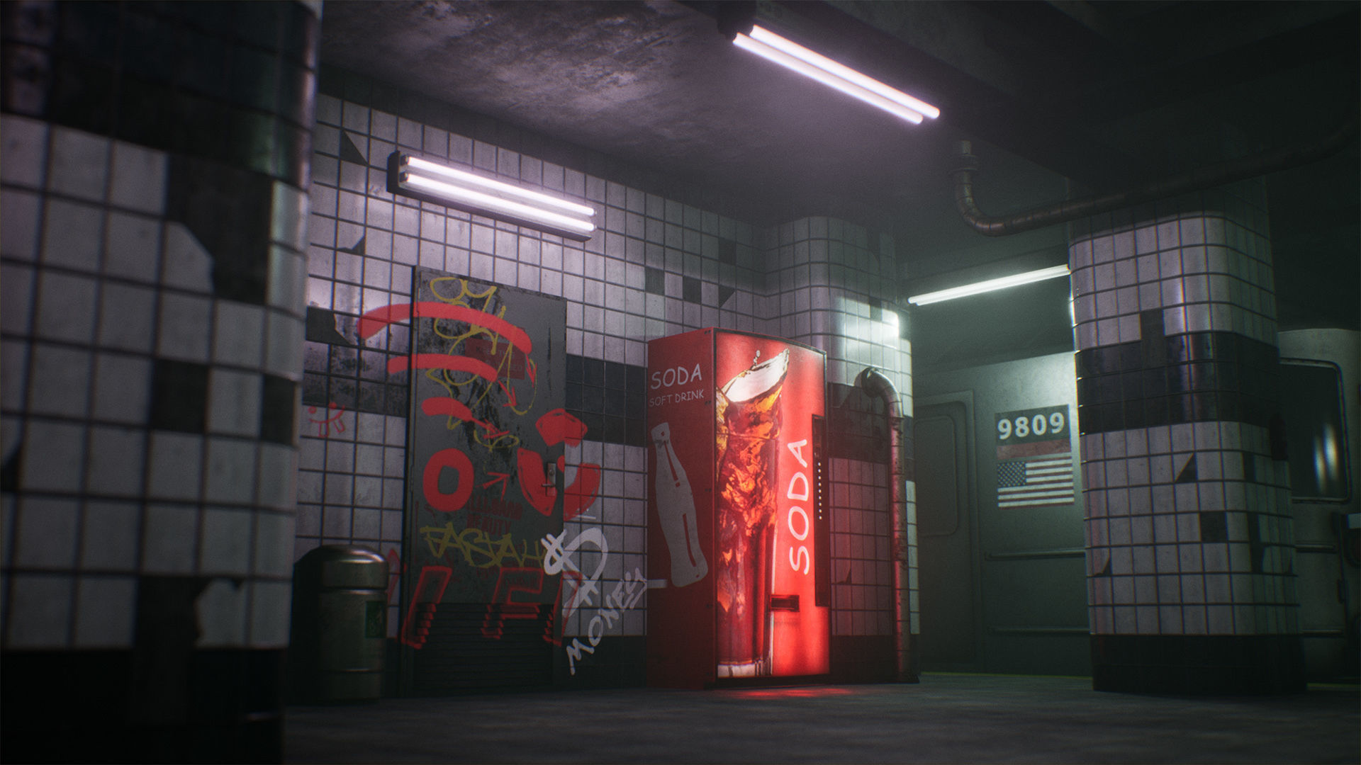 Subway Station Low-poly 3D model_3