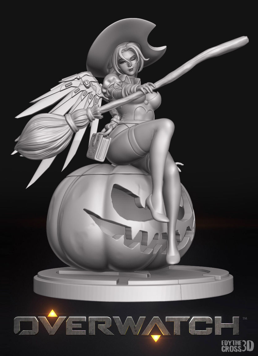 Witch Mercy - Overwatch  3D print model_1