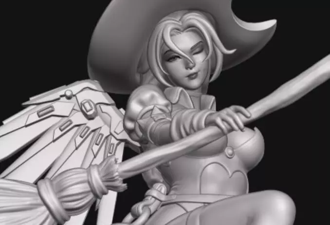 Witch Mercy - Overwatch  3D print model_0