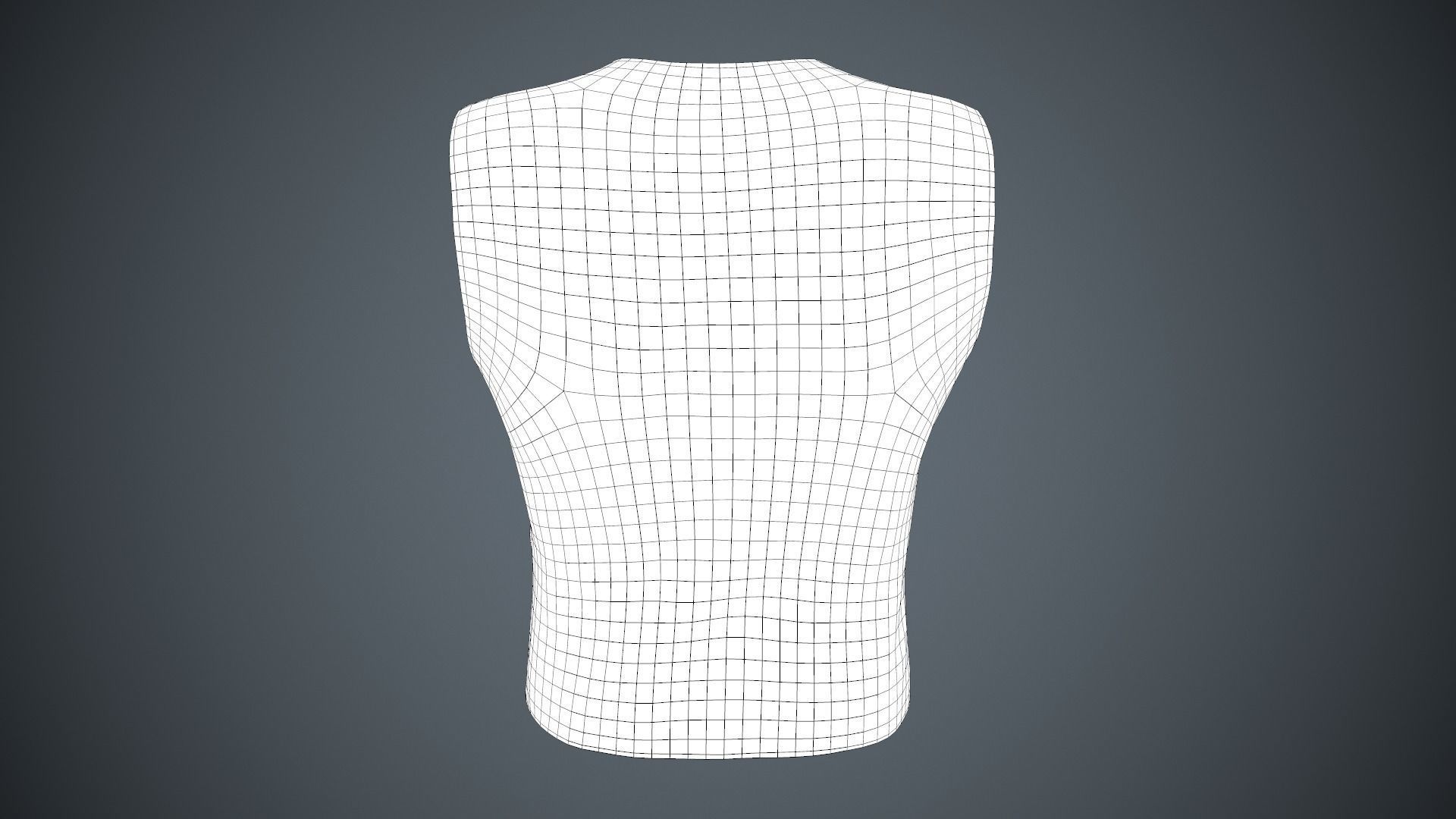 Brown Vest Low-poly 3D model_17
