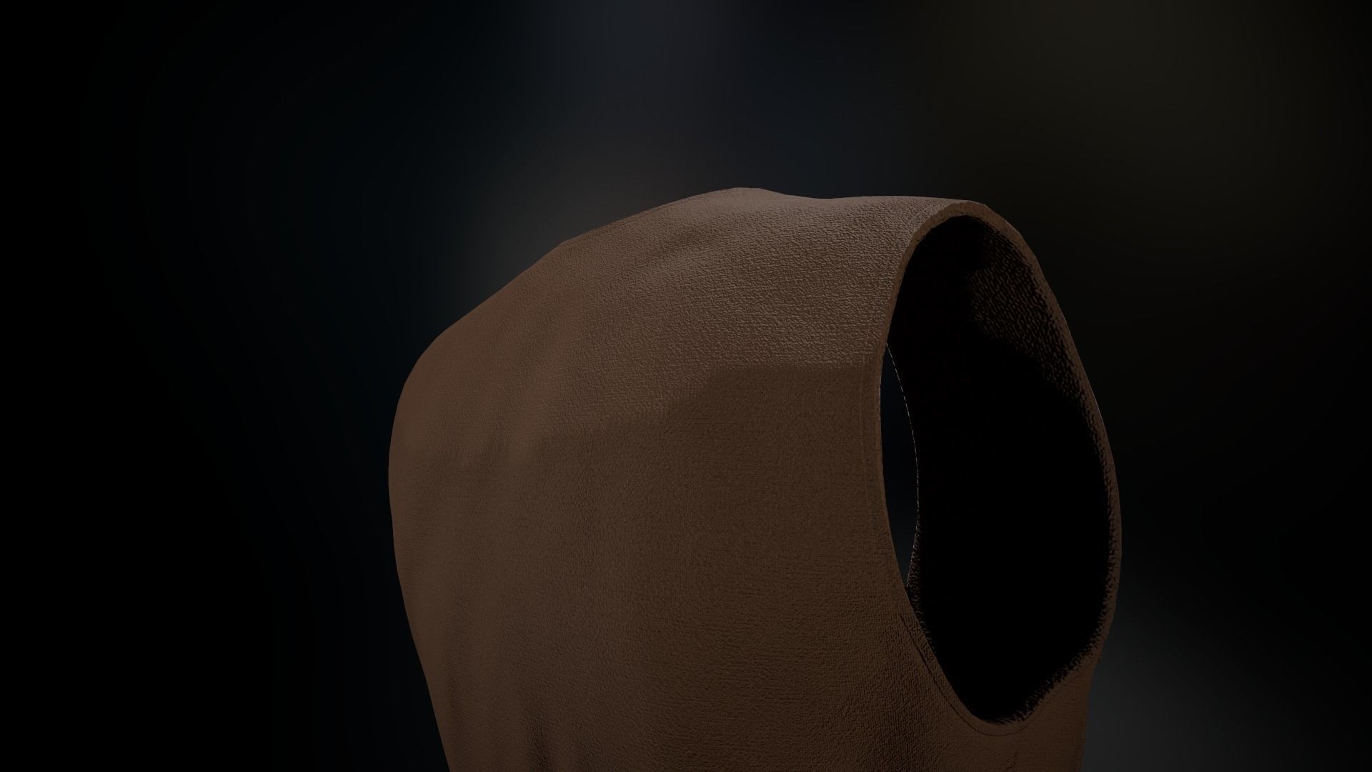Brown Vest Low-poly 3D model_12