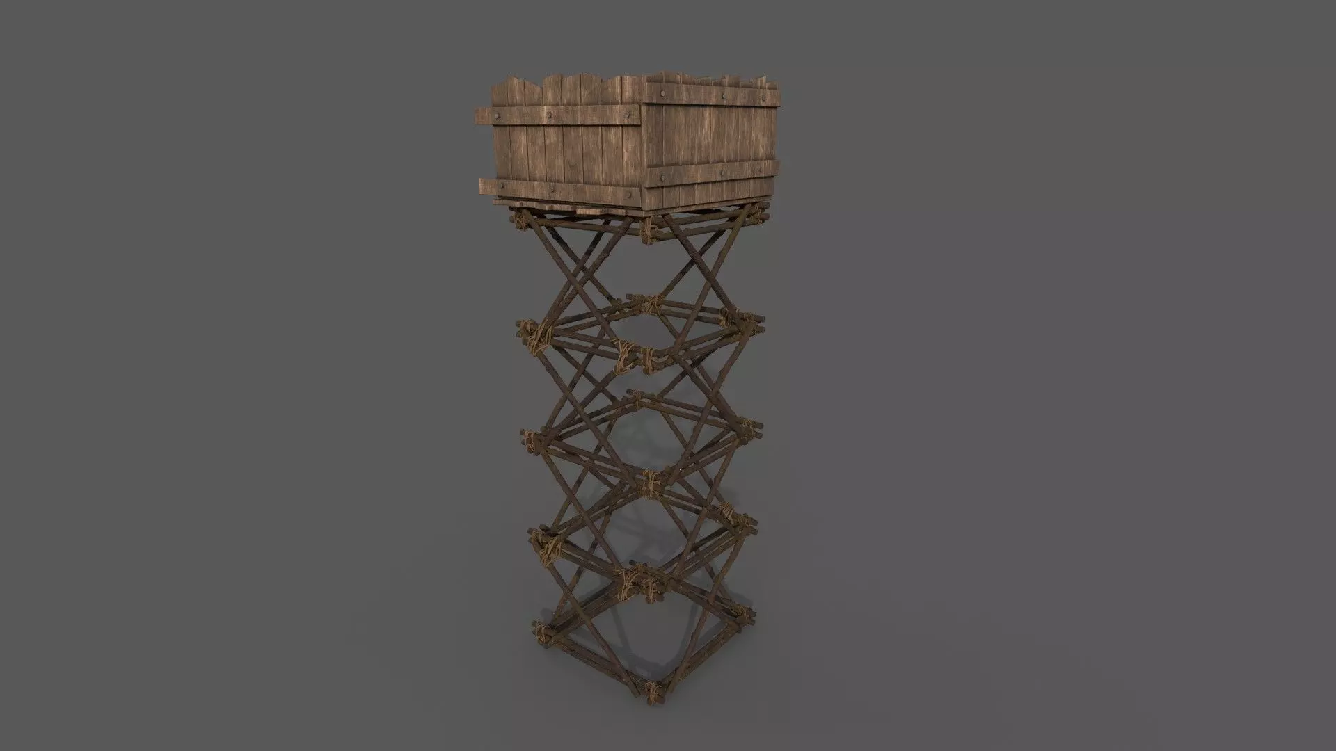 ancient watchtower Low-poly 3D model