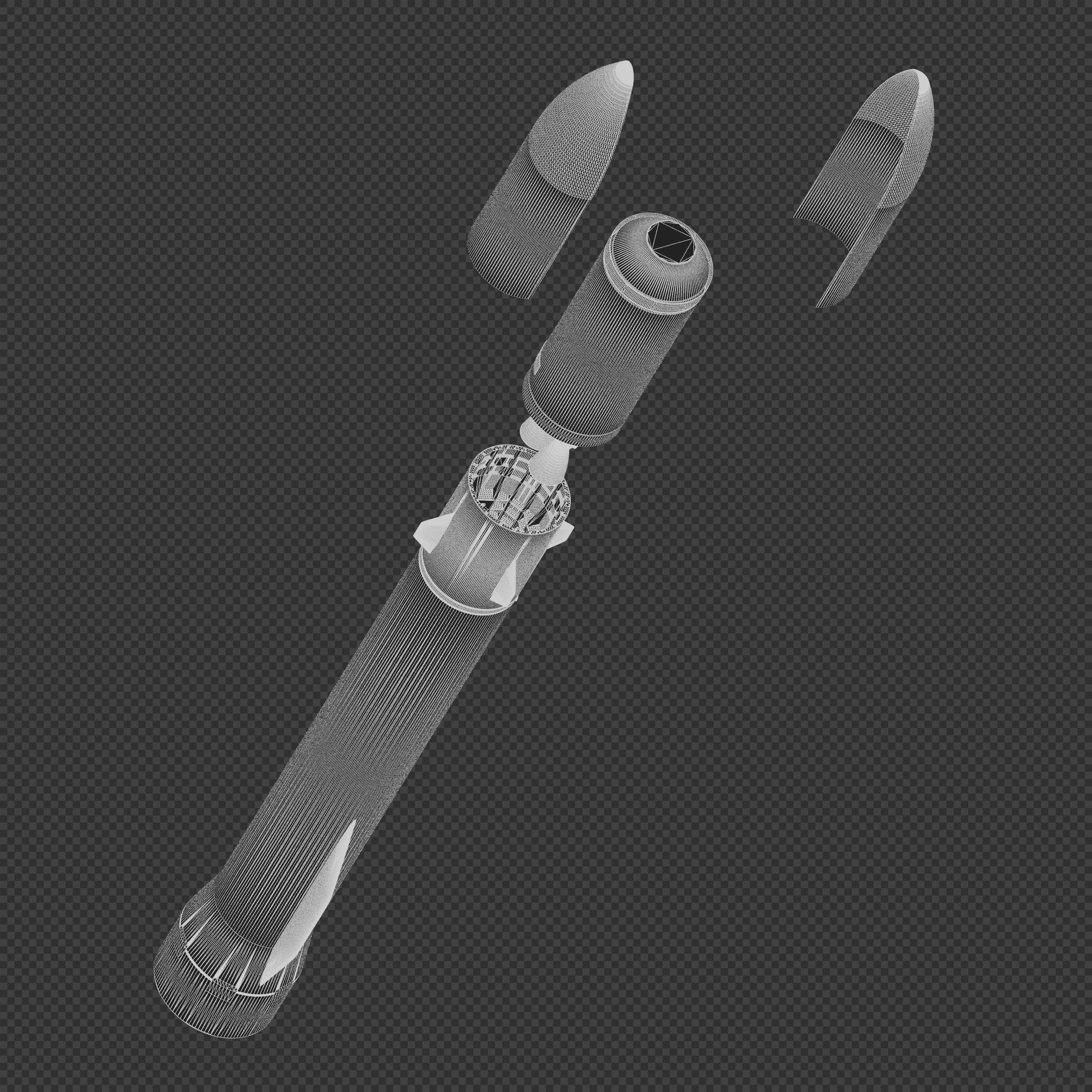 New Glenn rocket 3D model_9