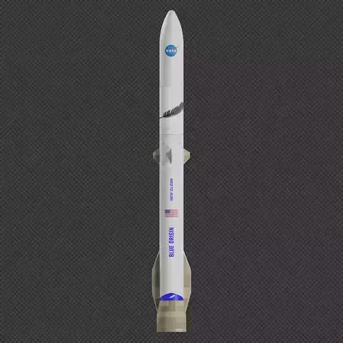 New Glenn rocket 3D model