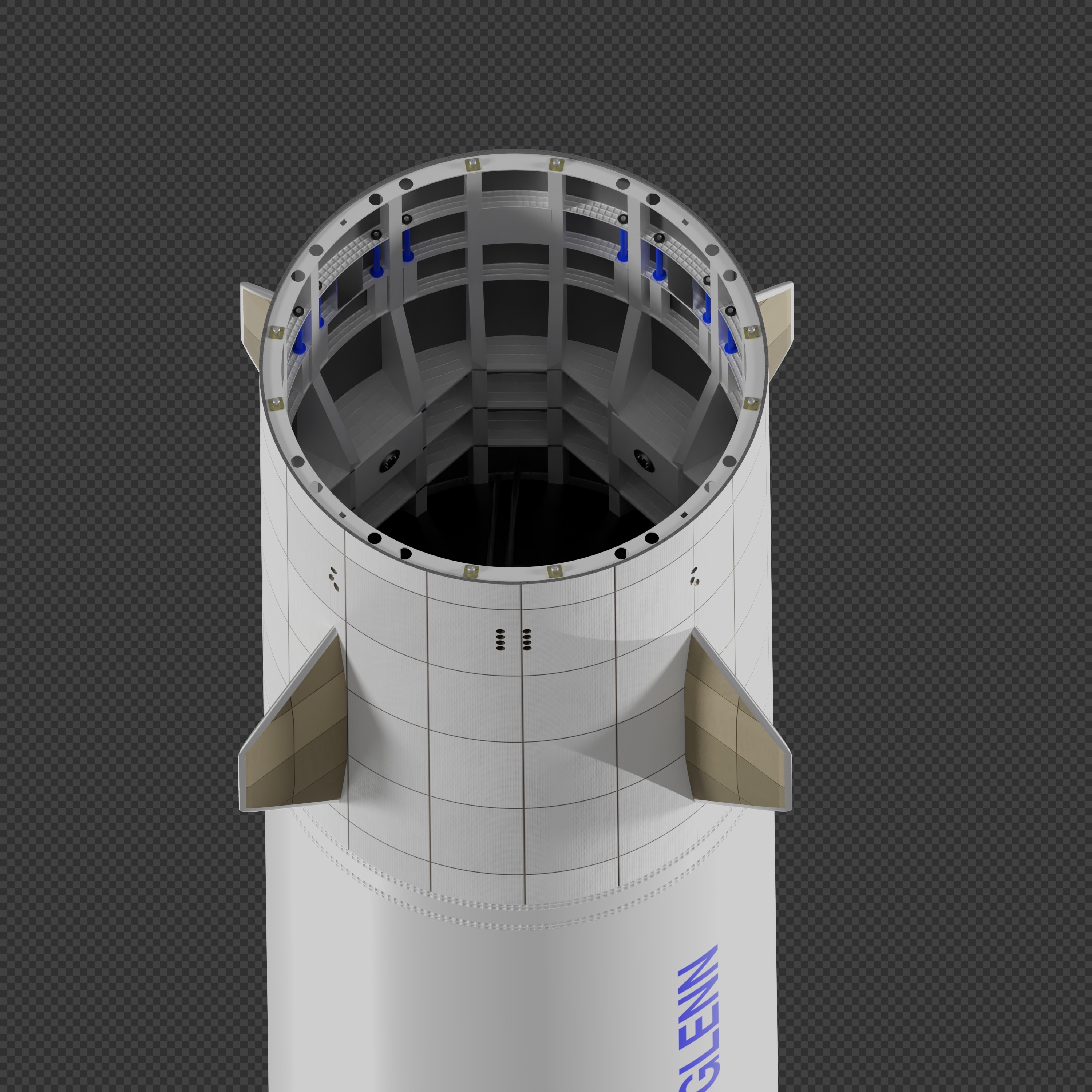 New Glenn rocket 3D model_4