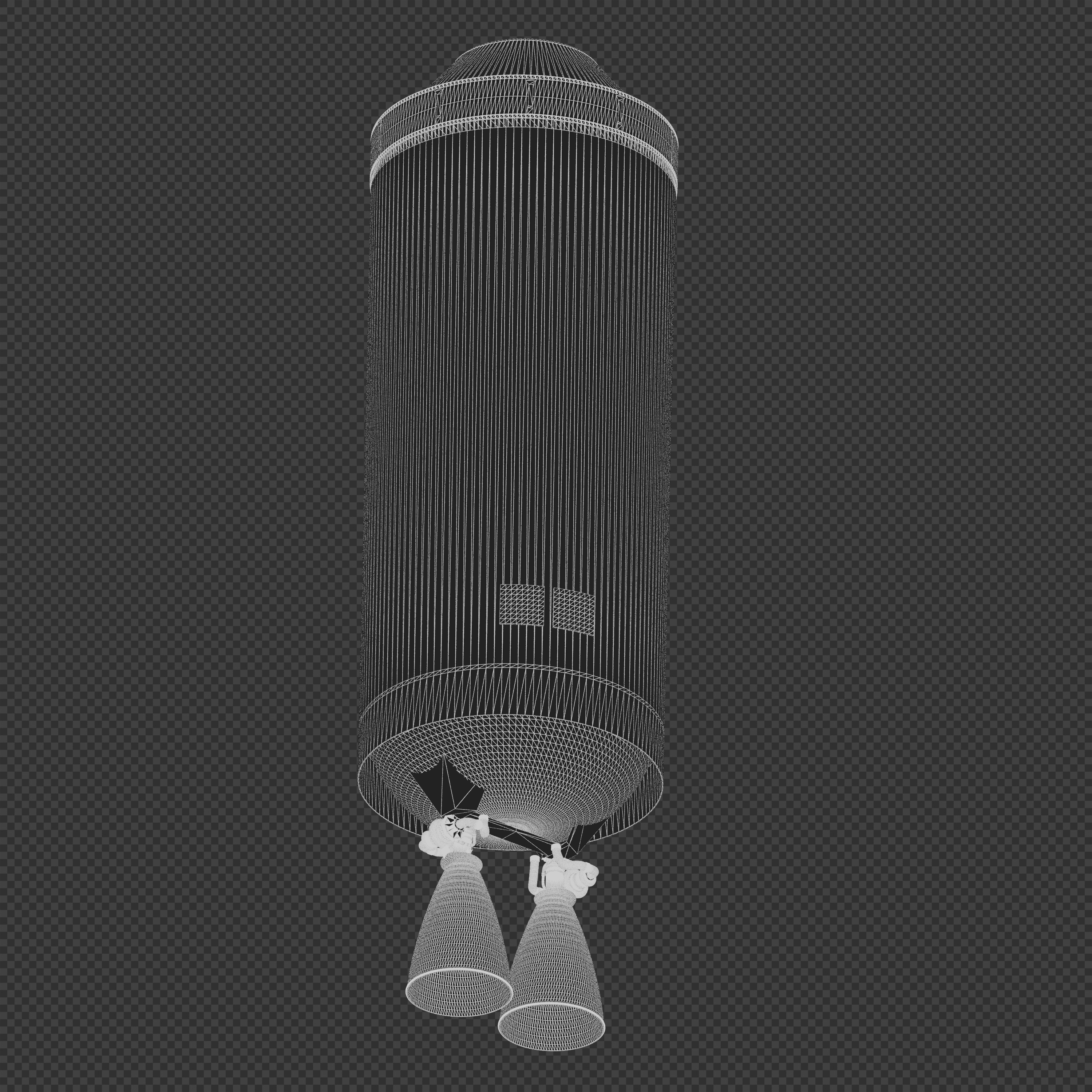 New Glenn rocket 3D model_11