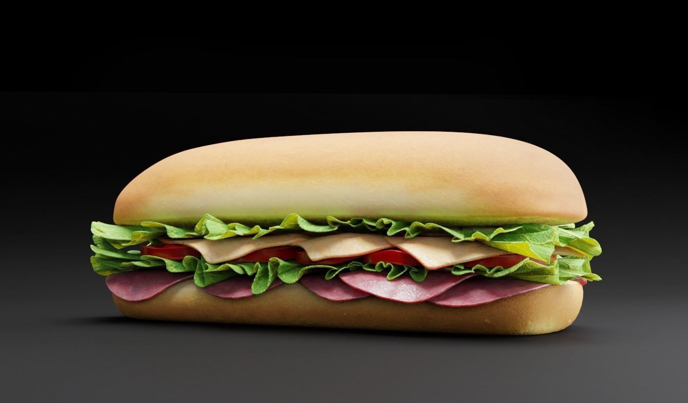 Sandwich - Game Asset  3D model_3