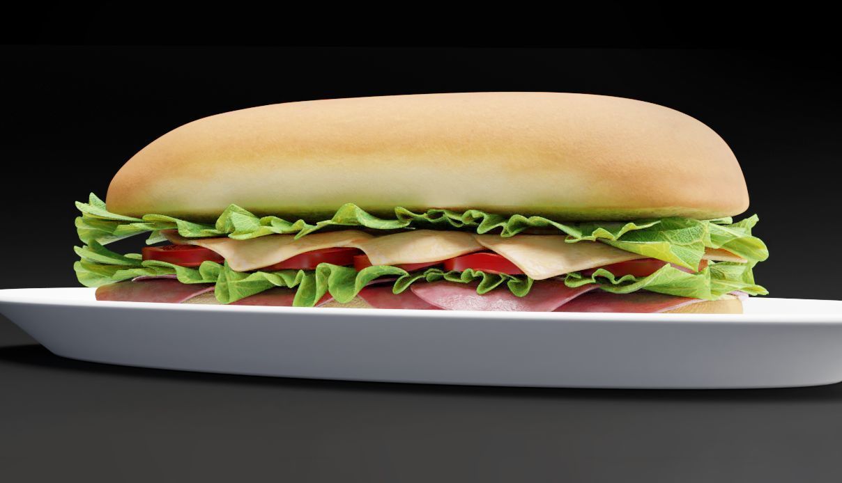 Sandwich - Game Asset  3D model_1