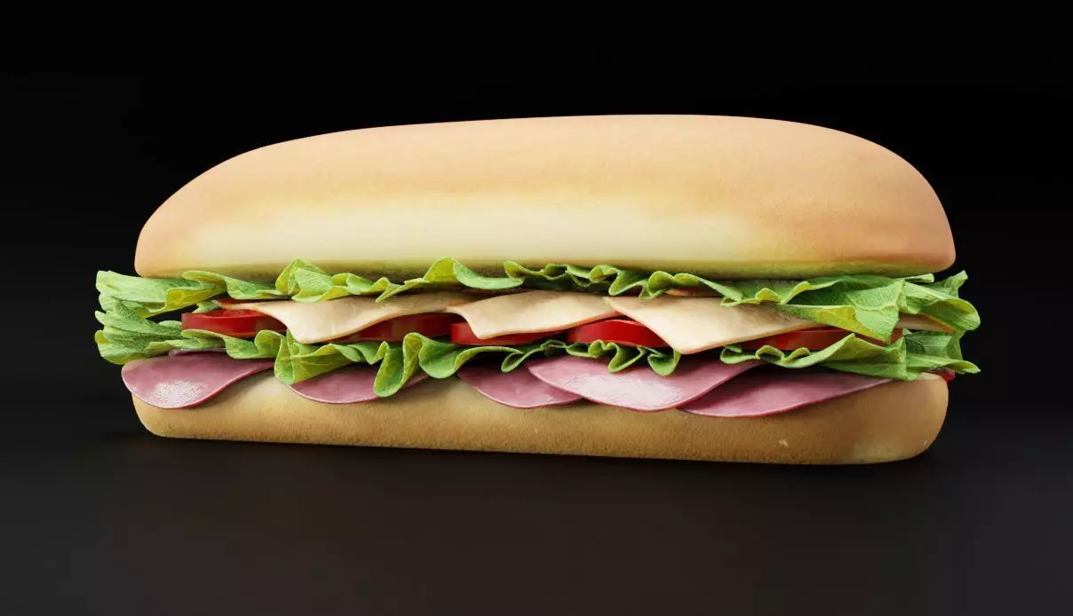 Sandwich - Game Asset  3D model_0