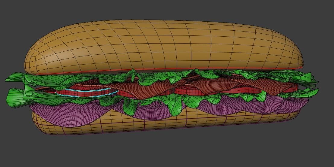 Sandwich - Game Asset  3D model_5