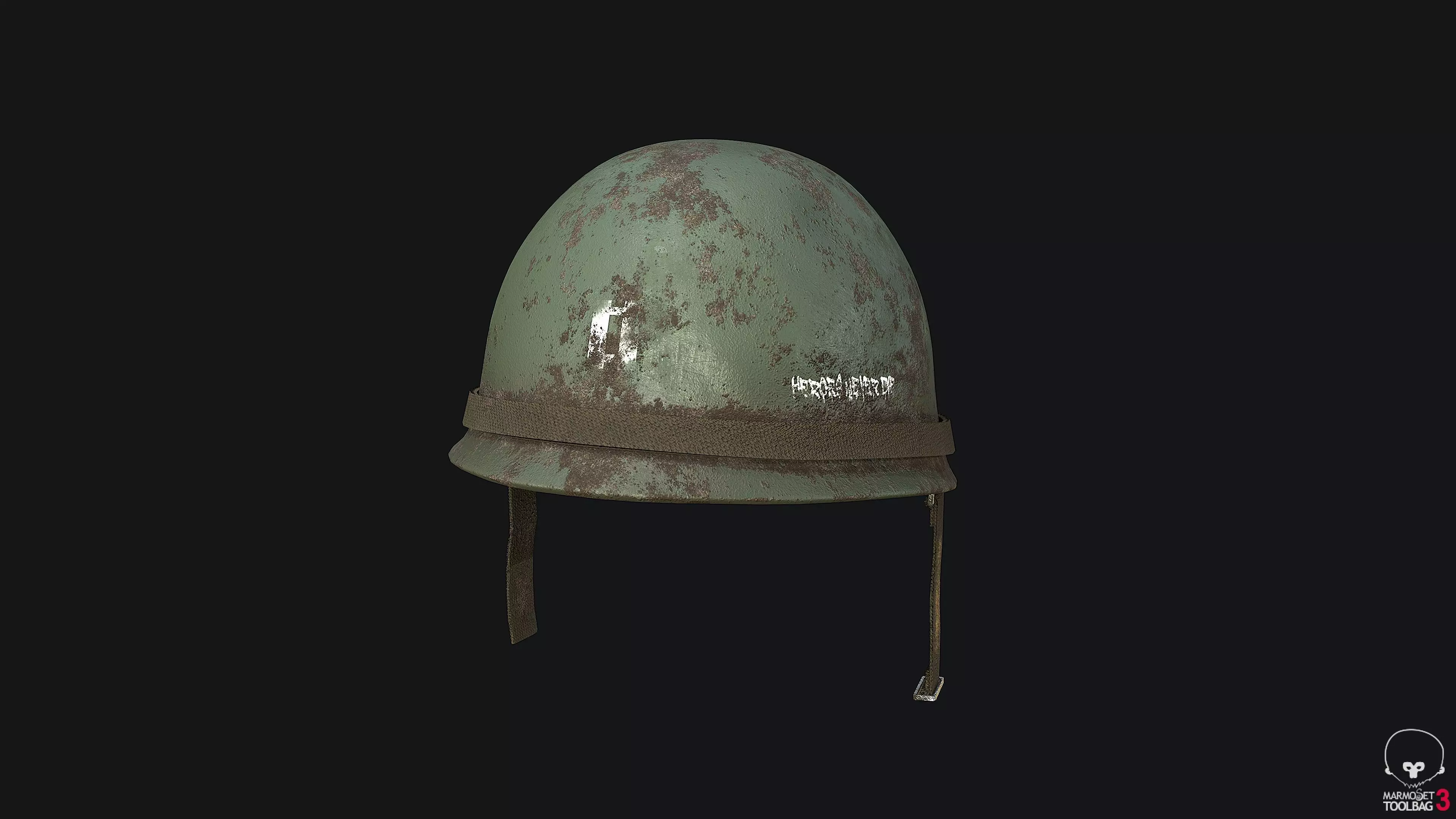 WW2 US Army Helmet Classic PBR Low-poly 3D model_0