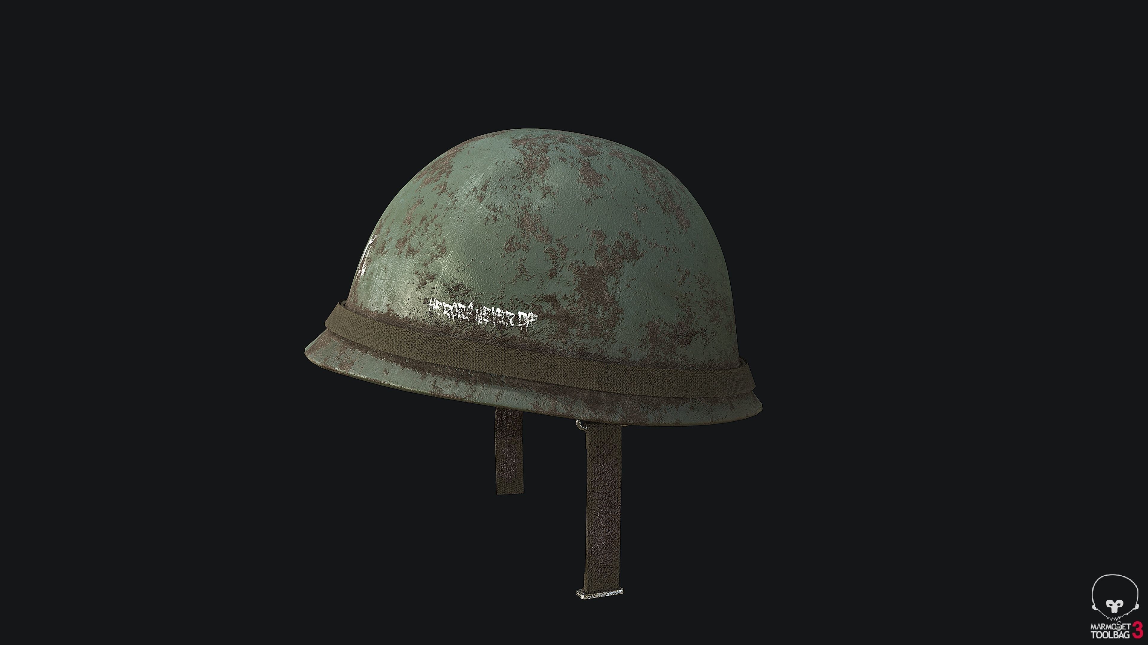 WW2 US Army Helmet Classic PBR Low-poly 3D model_2