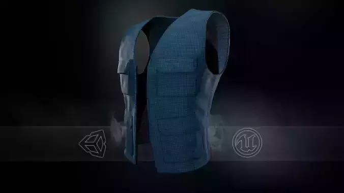 Casual Vest Style 1 Low-poly 3D model