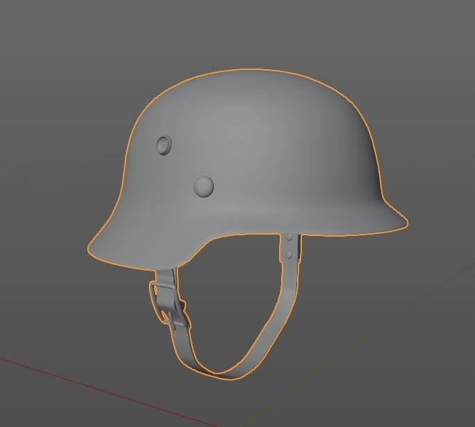 WW2 German Army Helmet SS Classic Low-poly 3D model_4