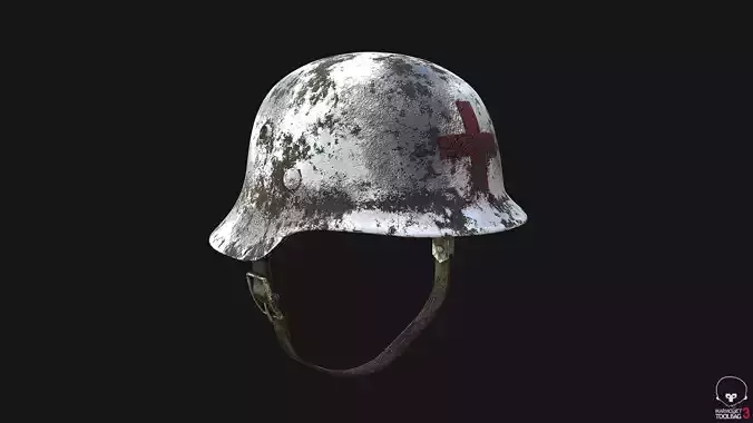 WW2 German Army Helmet Medic PBR
