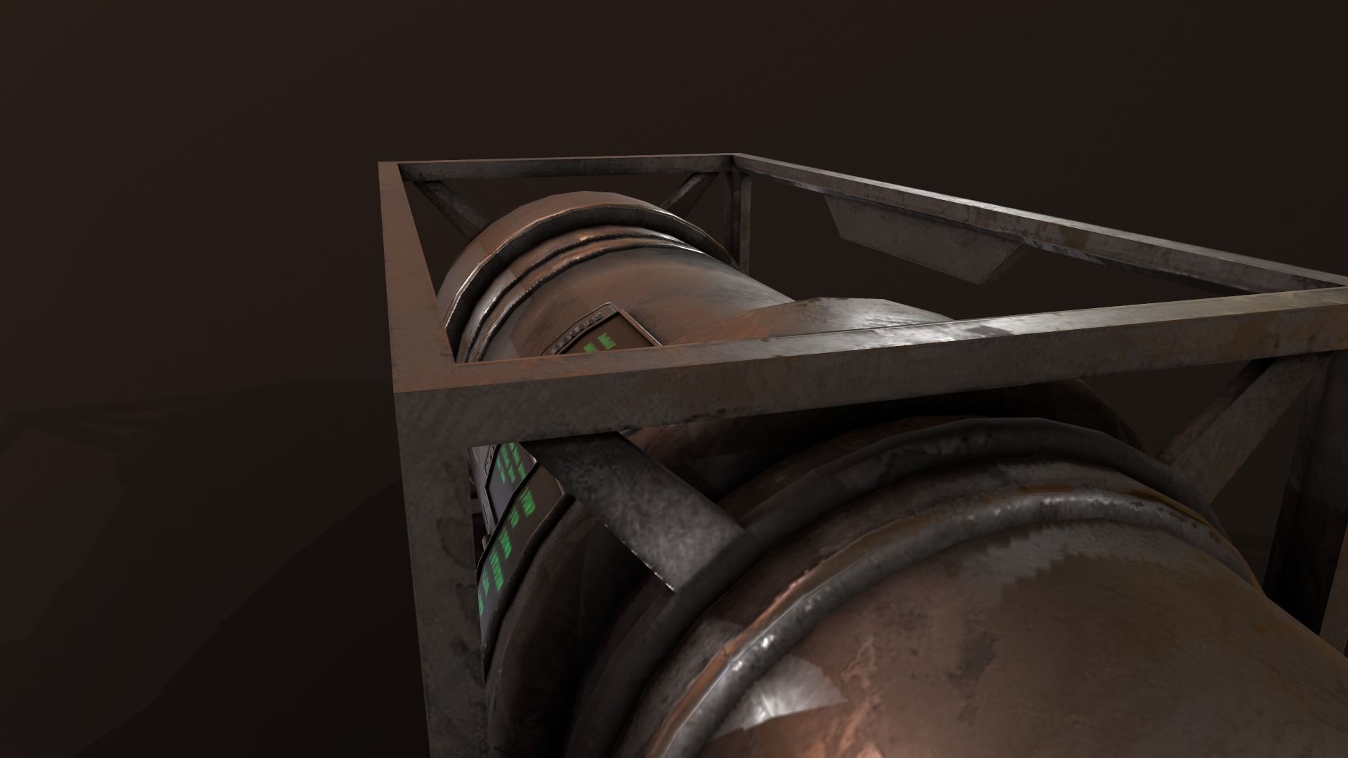 Sci-Fi Pipes Low-poly 3D model_17