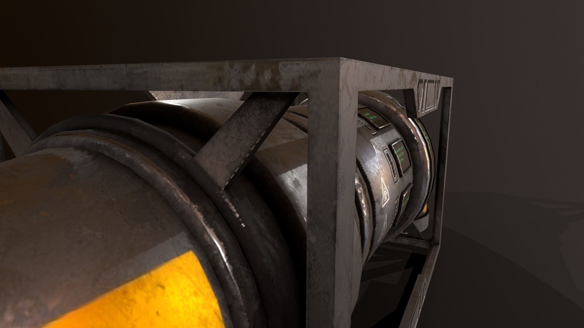 Sci-Fi Pipes Low-poly 3D model_15