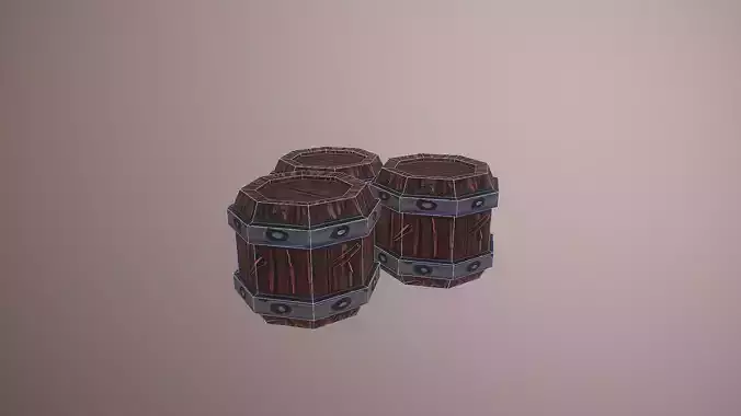 Barrel set of wooden barrels