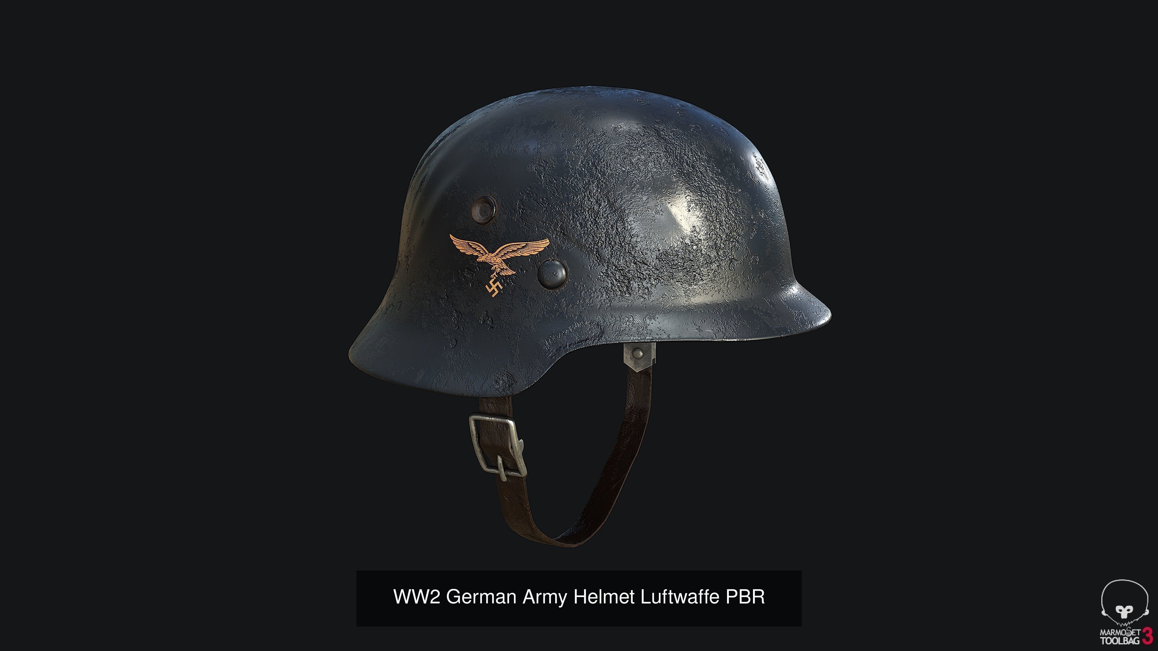 WW2 US and German Army Helmet PBR 3D Model Collection_10