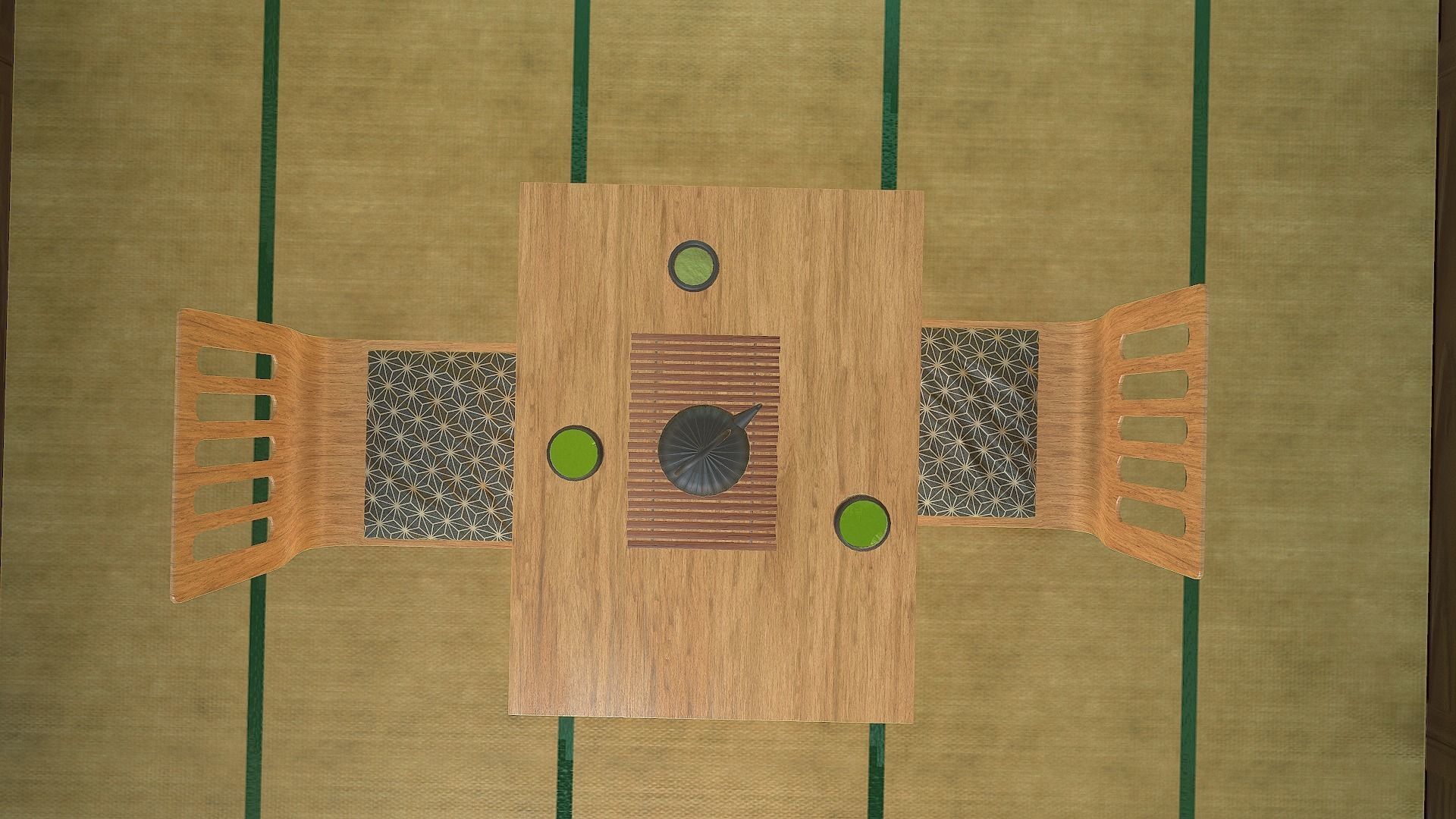 Japanese Room Low-poly 3D model_16