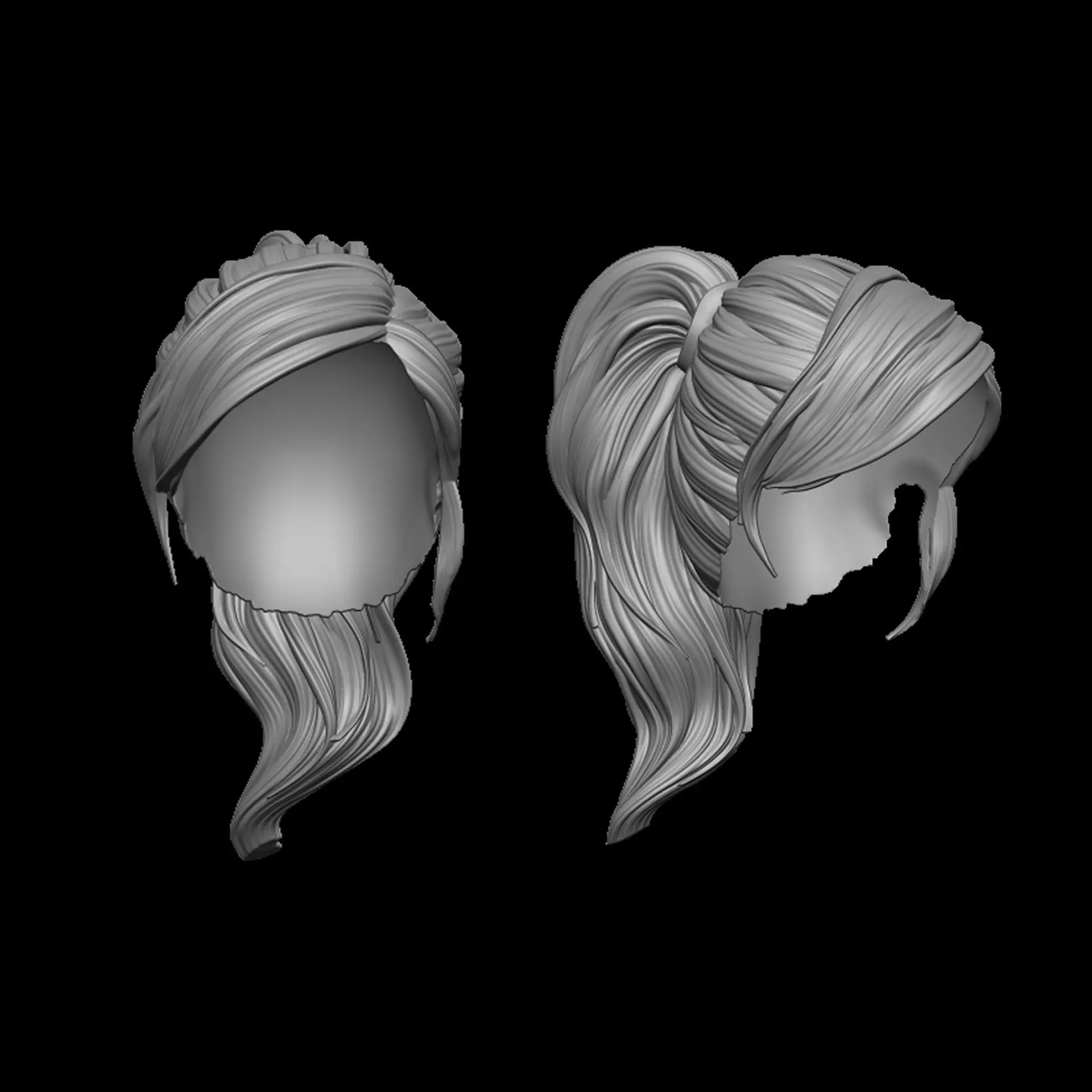 hair 2 3D print model_0