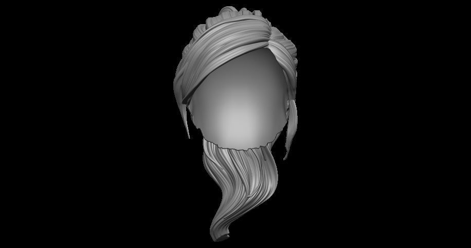 hair 2 3D print model_1