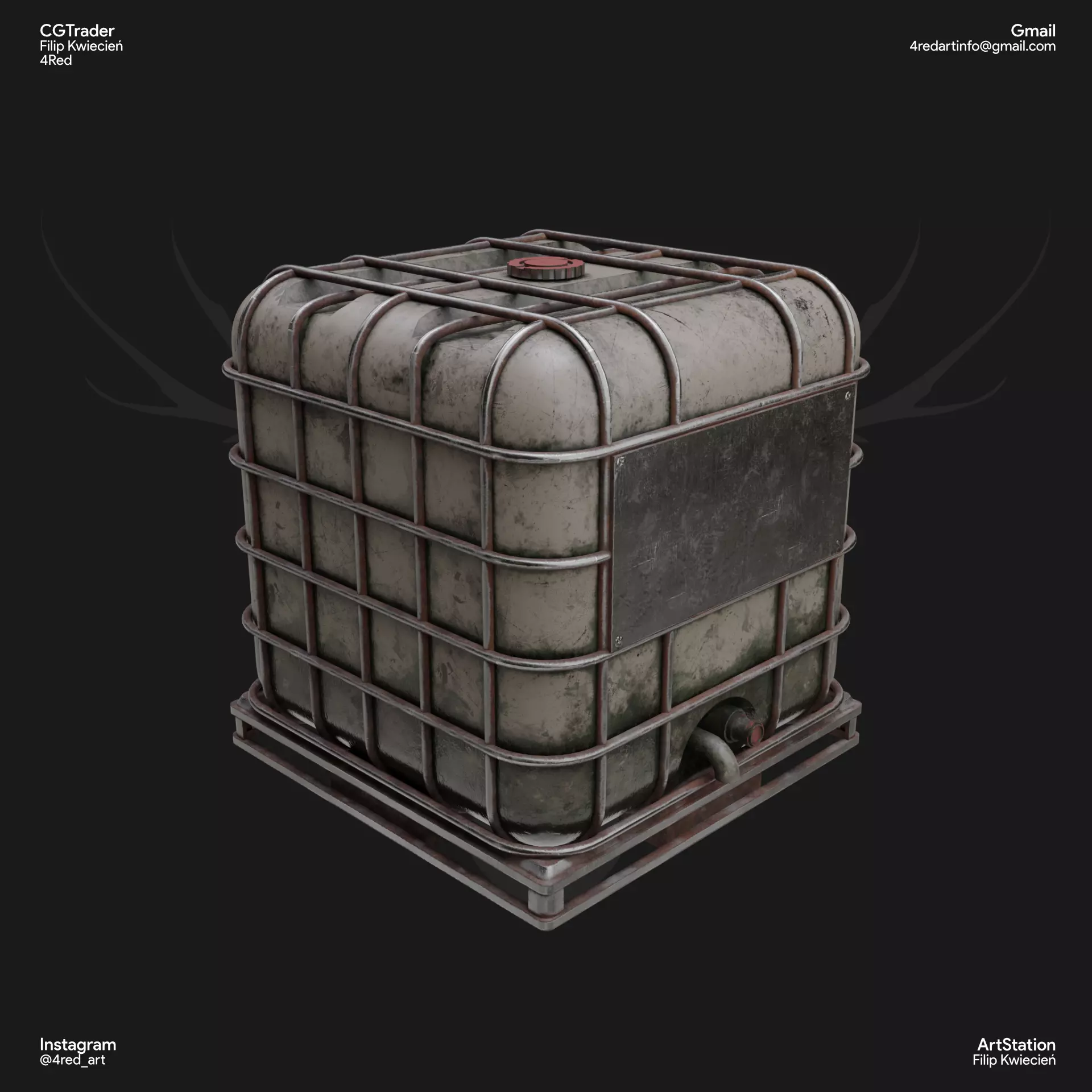 Pallet Liquid Container 3D model