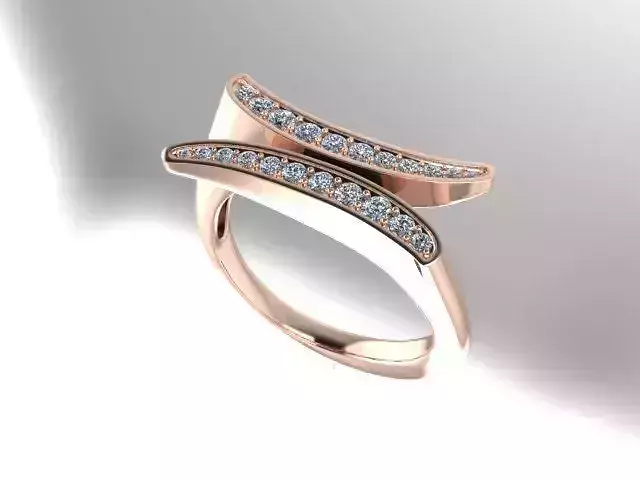 Ring001 rose gold ring with diamonds