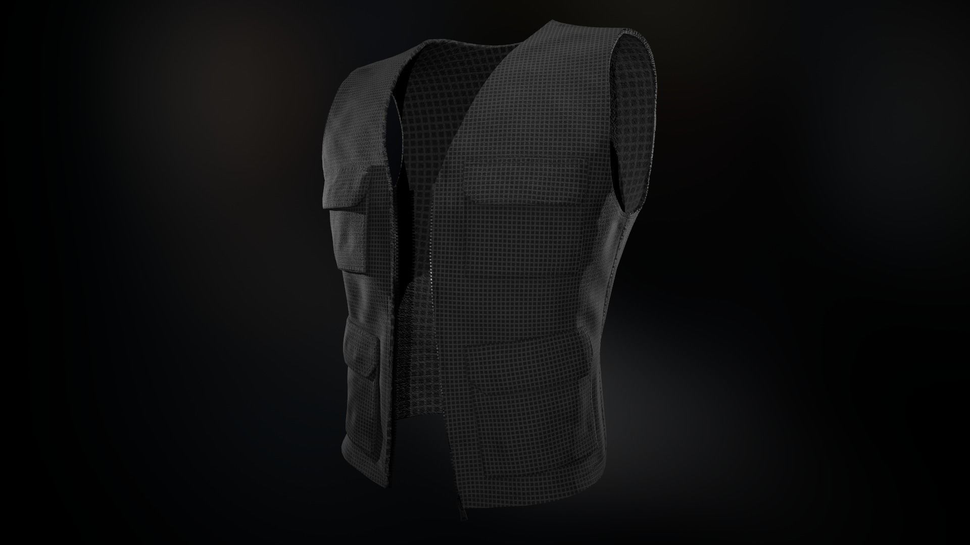 Casual Vest Style 2 Low-poly 3D model_11