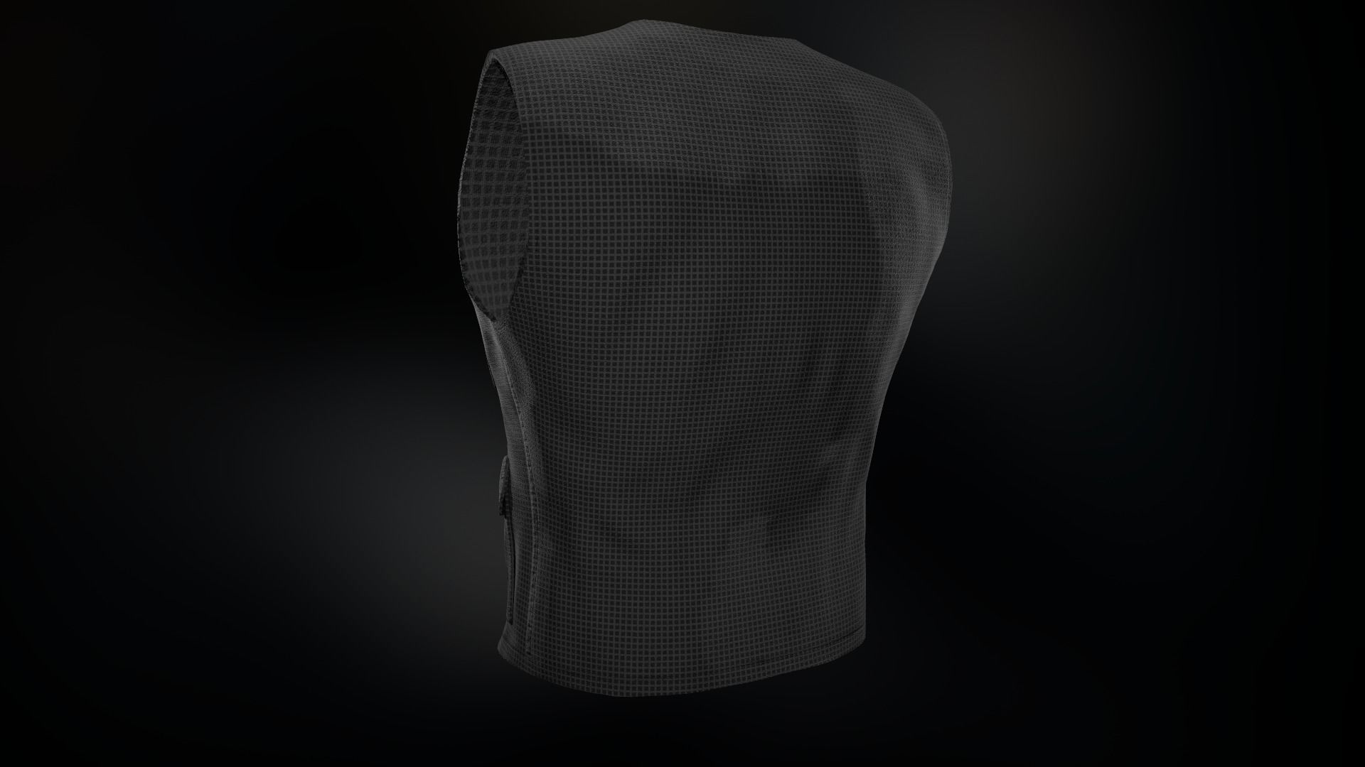 Casual Vest Style 2 Low-poly 3D model_5