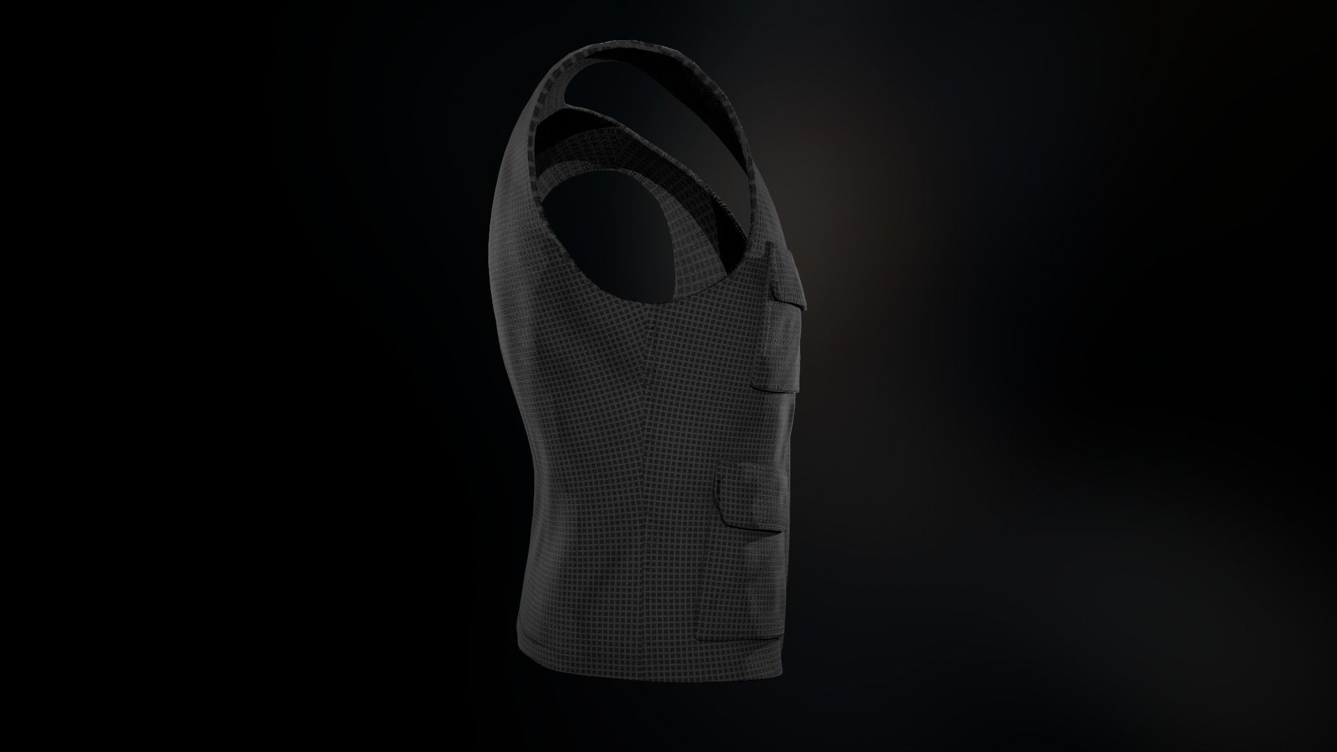 Casual Vest Style 2 Low-poly 3D model_9