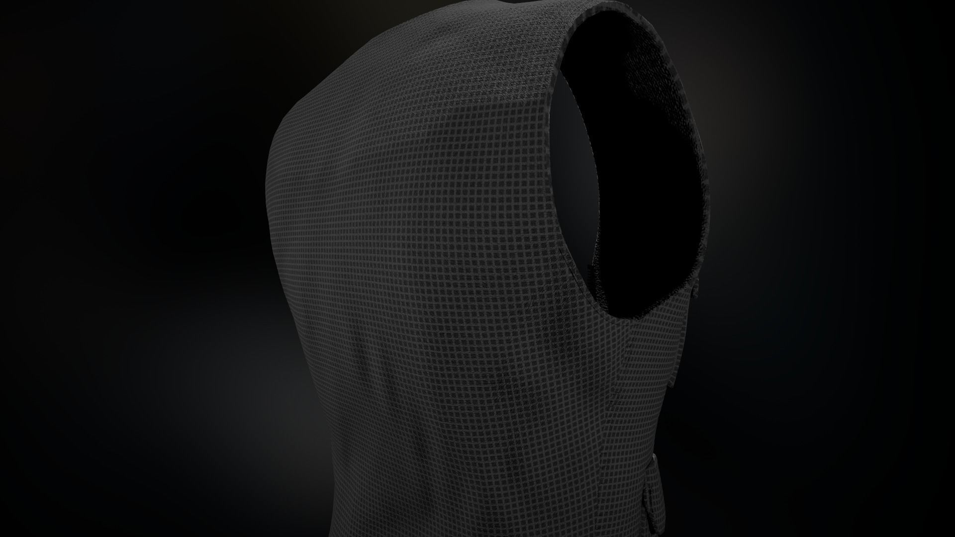 Casual Vest Style 2 Low-poly 3D model_7