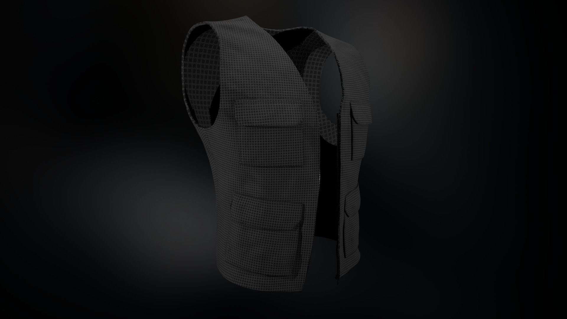 Casual Vest Style 2 Low-poly 3D model_1