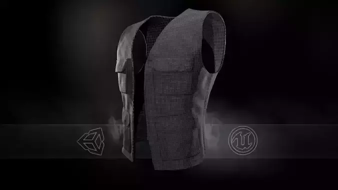 Casual Vest Style 2 Low-poly 3D model