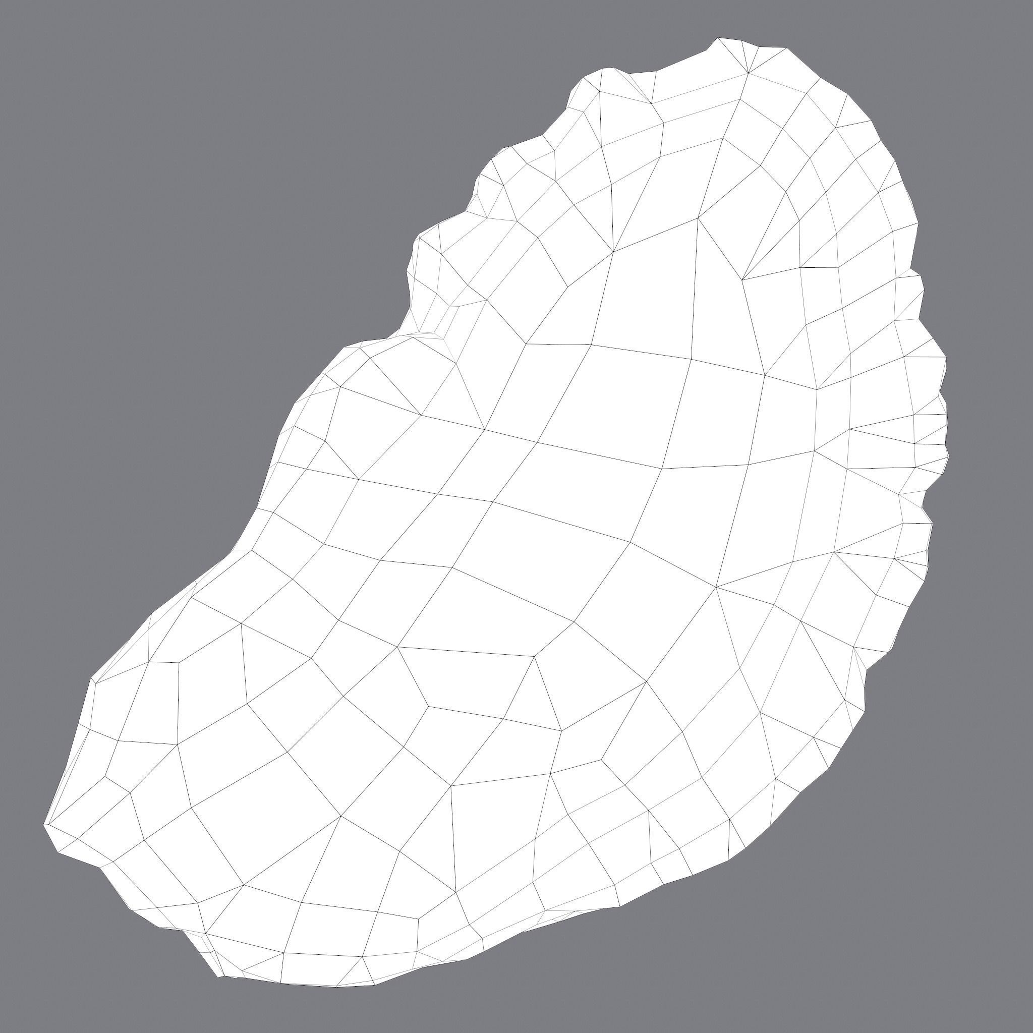 Oyster Low-poly 3D model_26