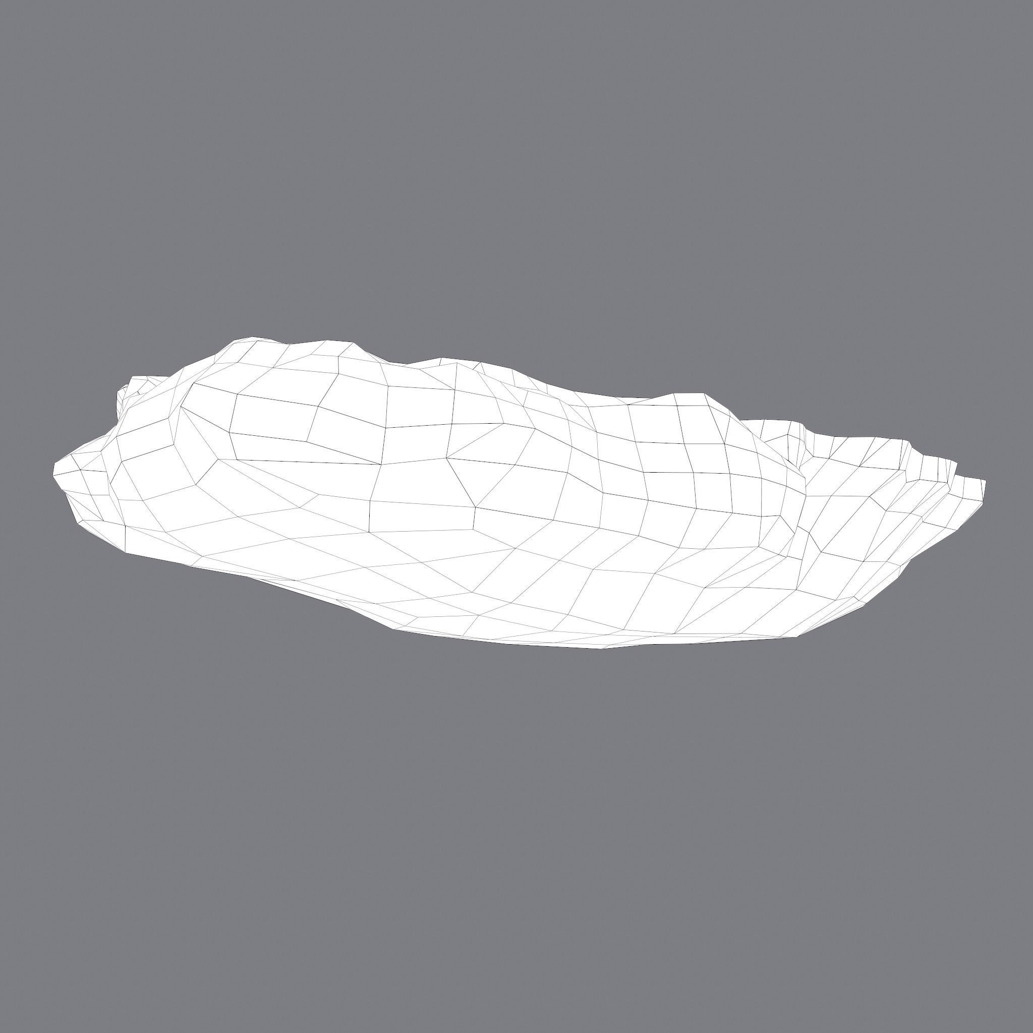 Oyster Low-poly 3D model_27