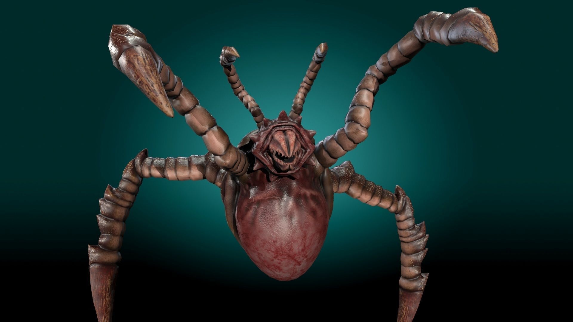 Monster Devourer Low-poly 3D model_17