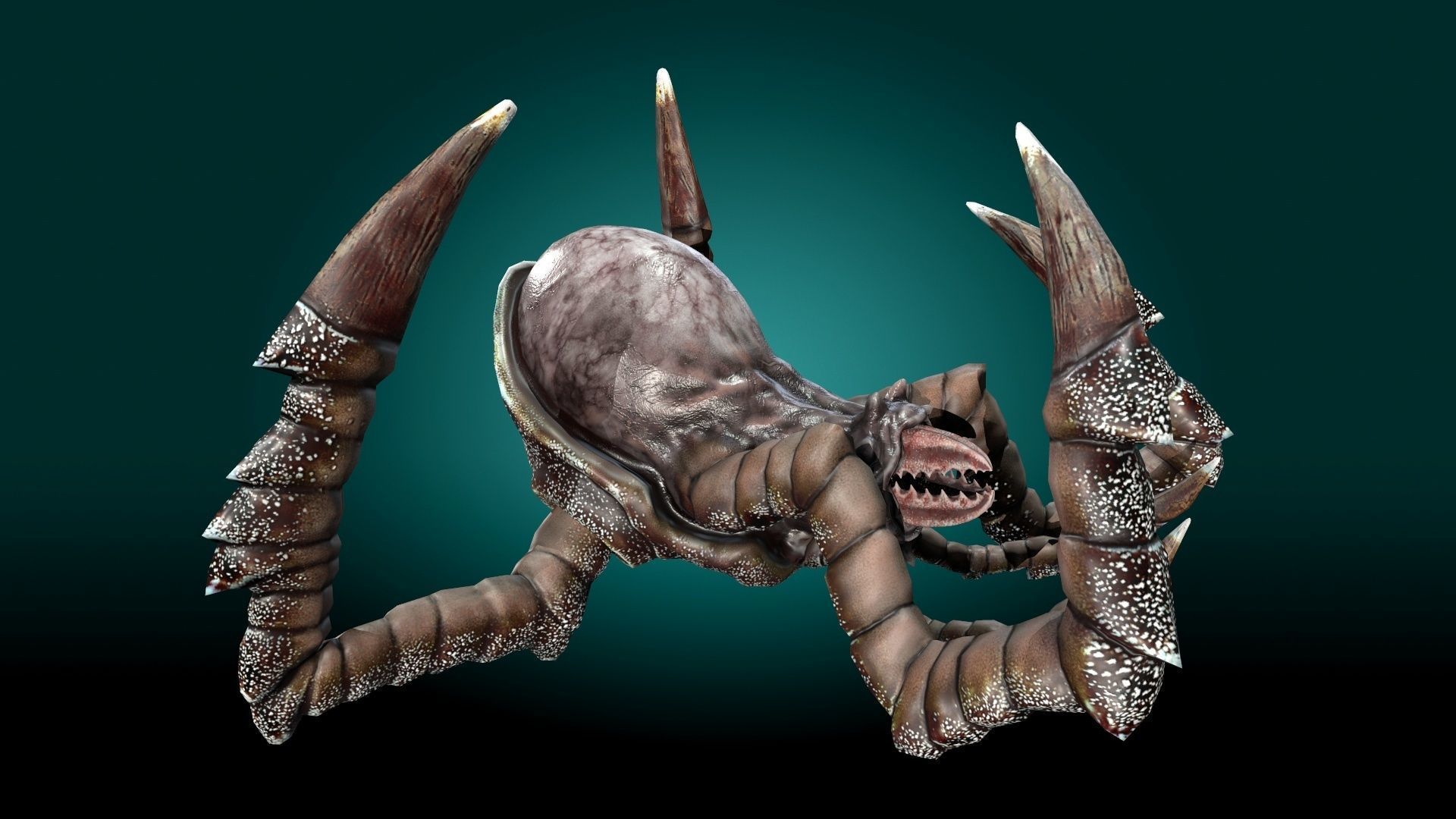 Monster Devourer Low-poly 3D model_6