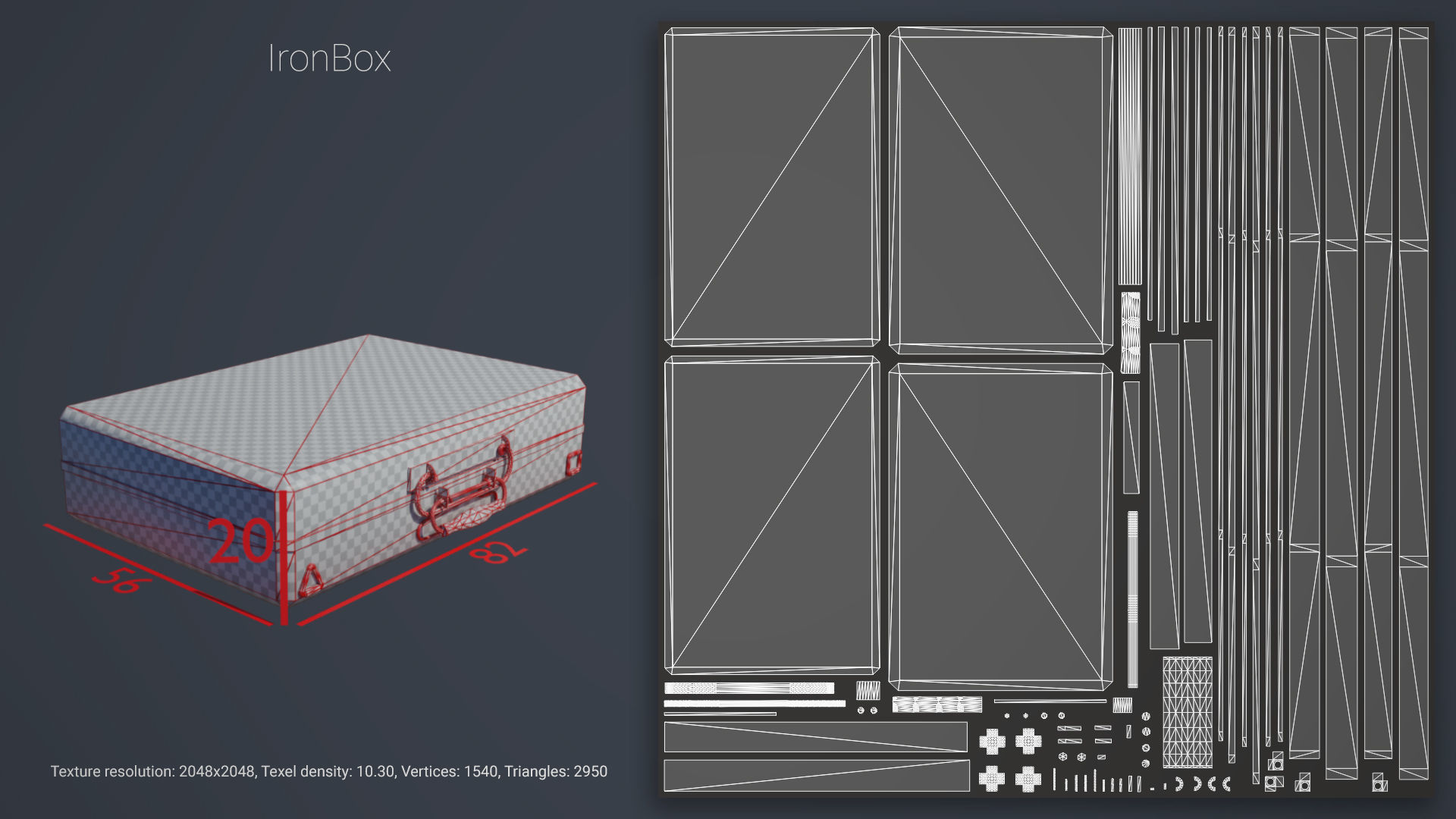 Iron Box Animated PBR Low-poly 3D model_4