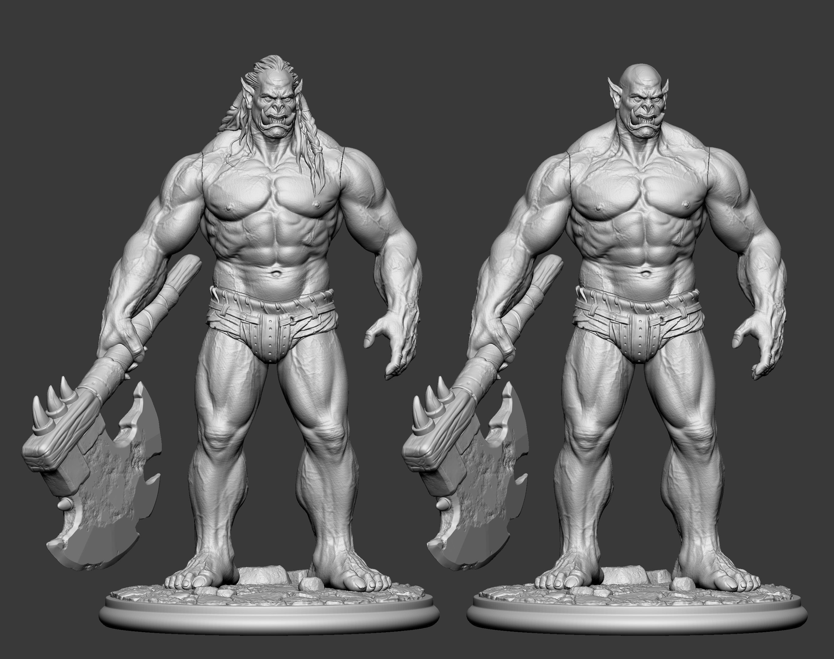 Orc miniature 3D print model_57
