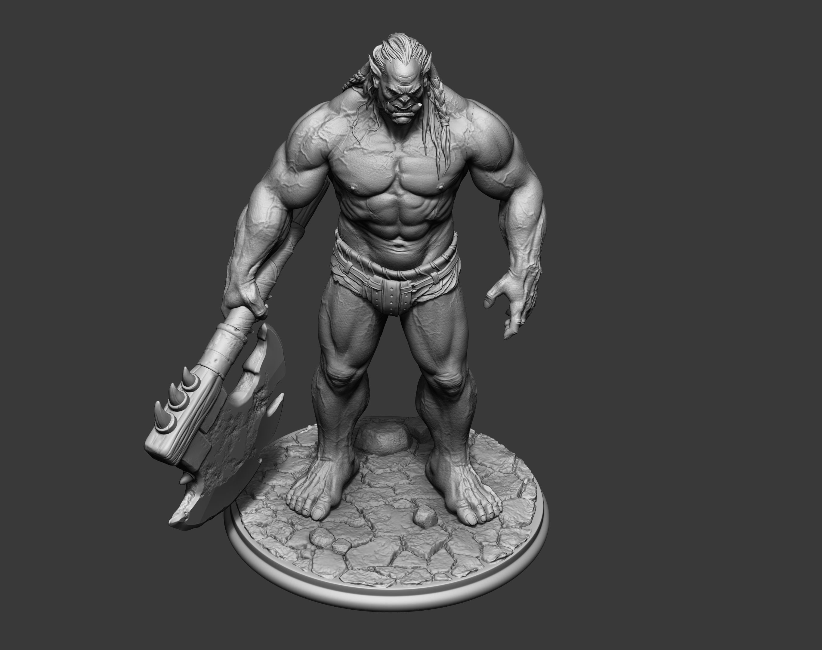 Orc miniature 3D print model_13