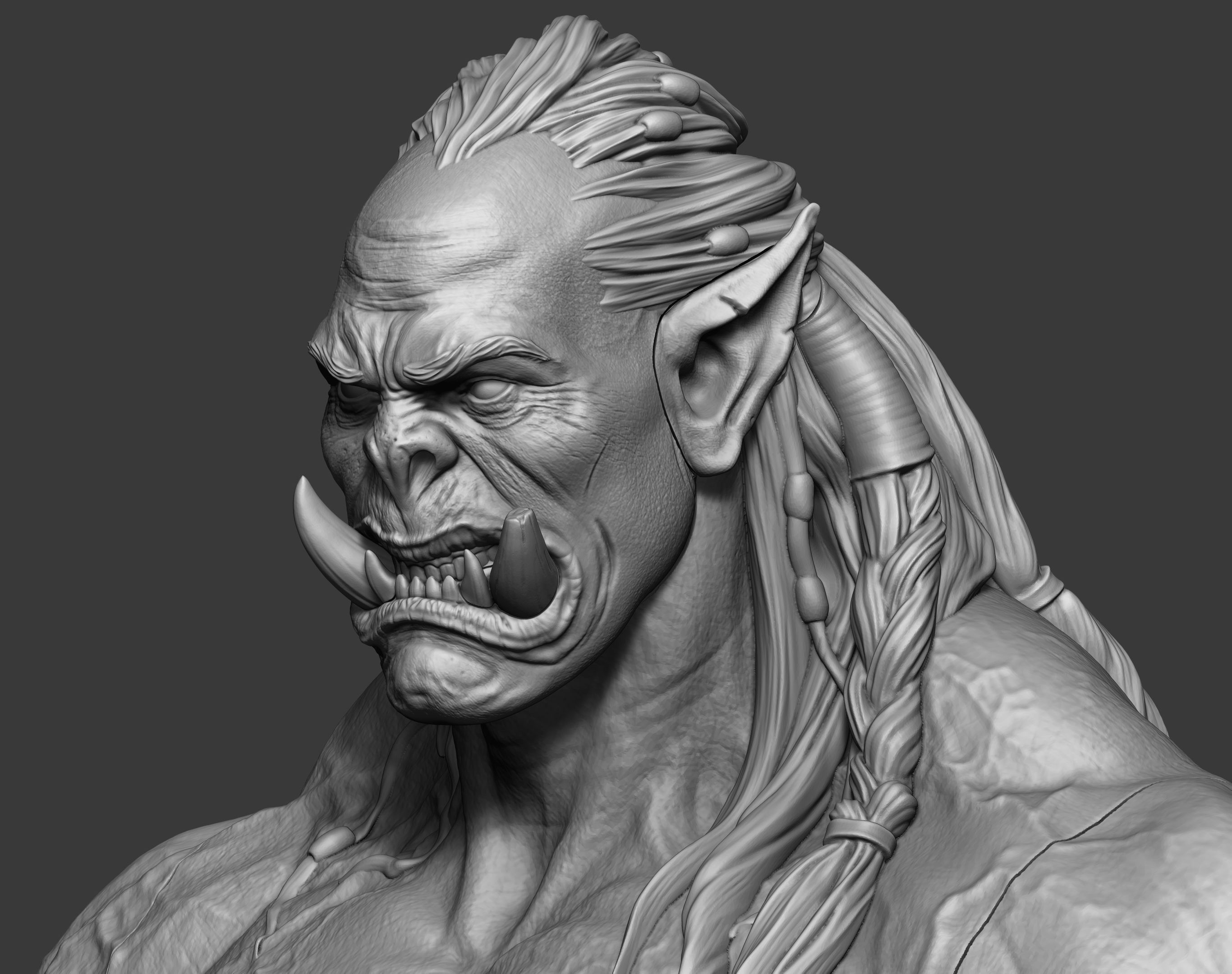 Orc miniature 3D print model_46