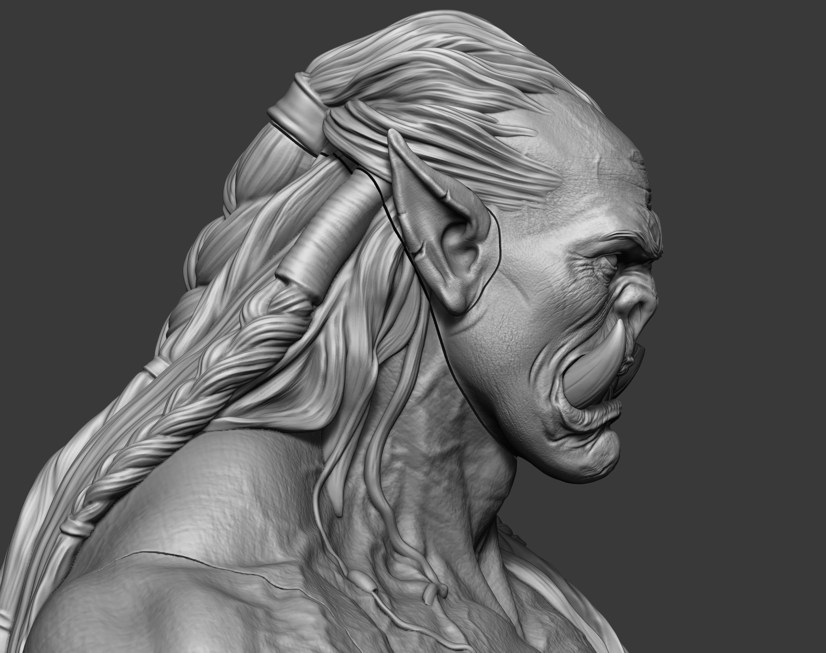 Orc miniature 3D print model_51