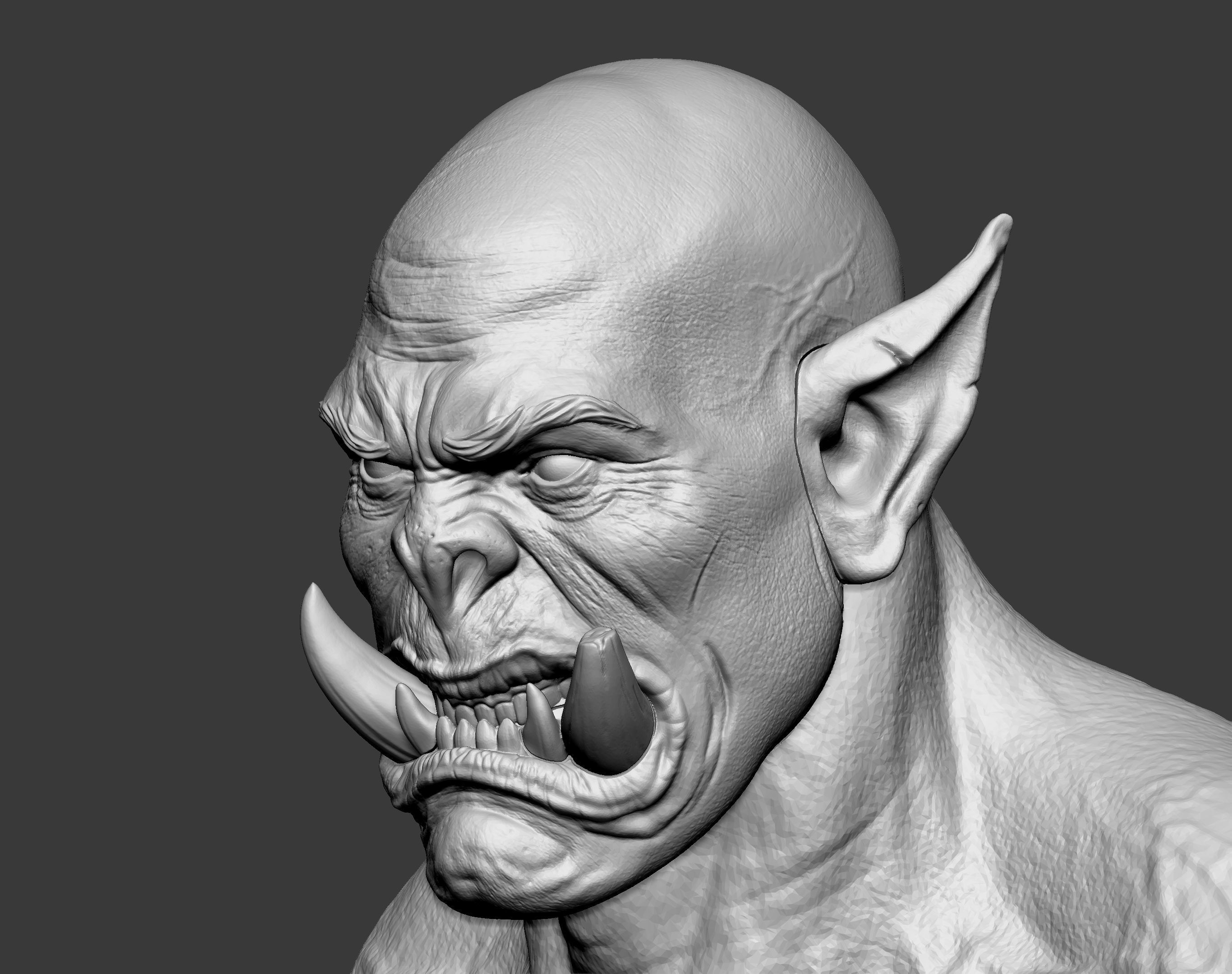Orc miniature 3D print model_70