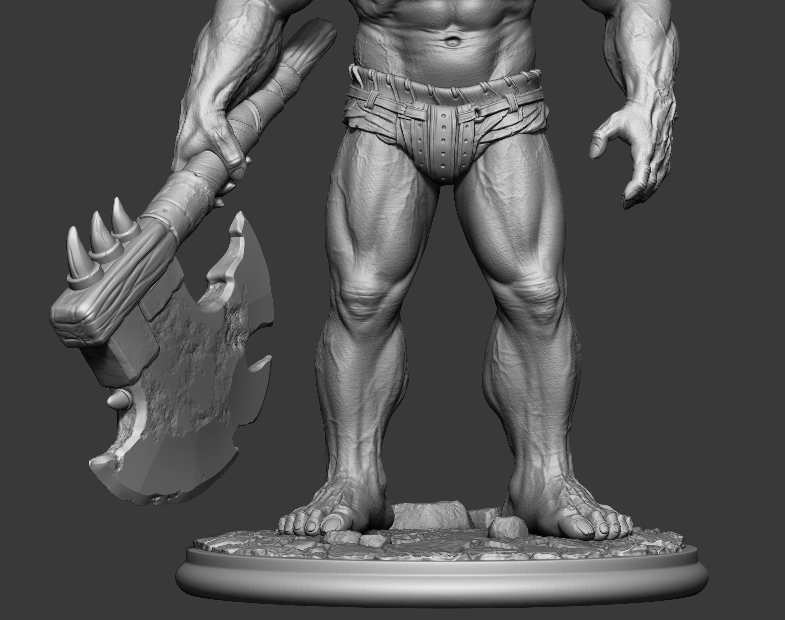 Orc miniature 3D print model_29