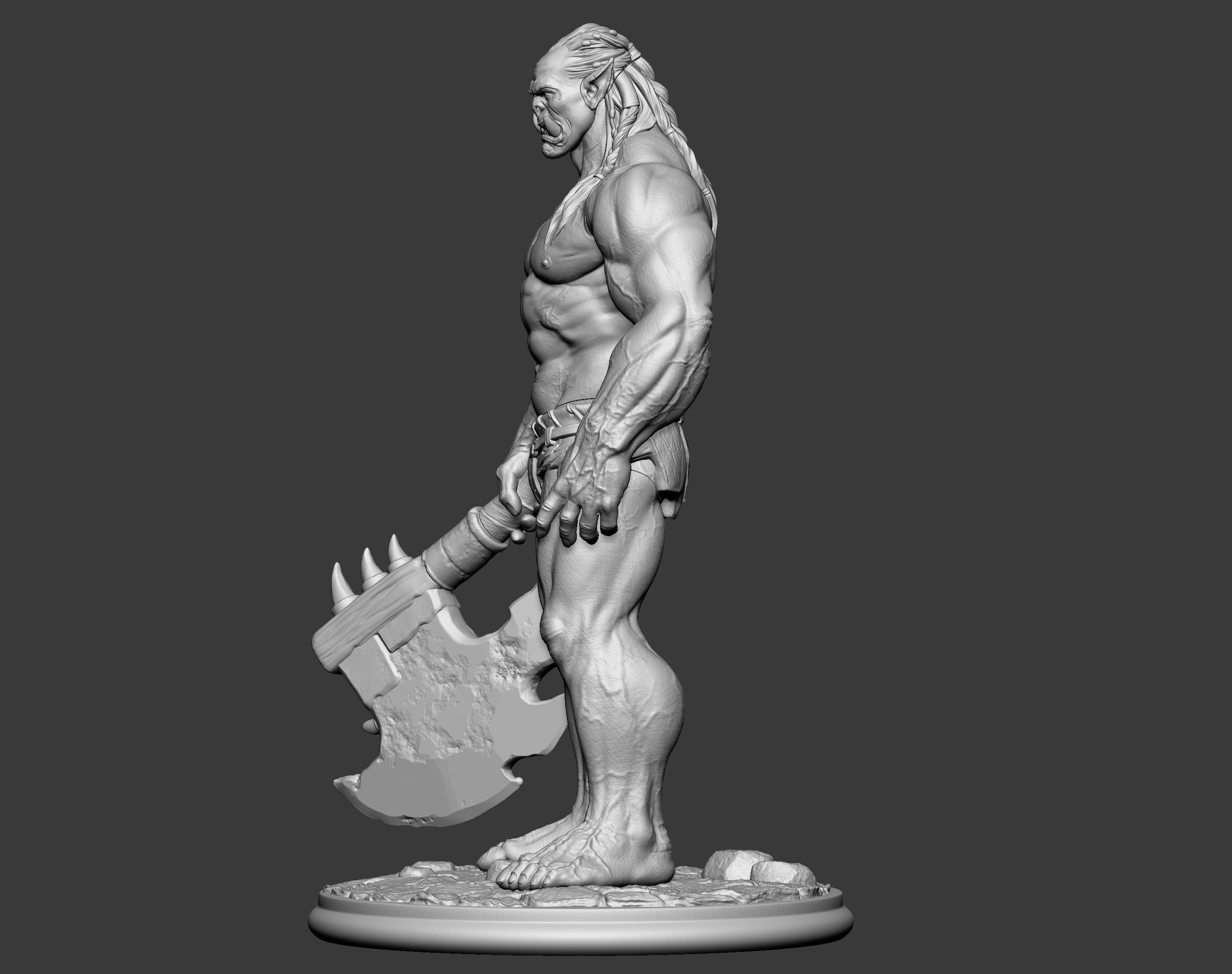 Orc miniature 3D print model_39